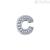 Letter C element DonnaOro DCHF3319C.002 White Gold with diamonds Elements collection