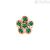 Elemento fiore DonnaOro DCHE6537 Oro Rosa con smeraldi collezione Elements