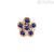 Elemento fiore DonnaOro DCHZ6537 Oro Rosa con zaffiri collezione Elements