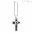 Zancan EXC613 925 silver man necklace with spinels