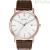 Bulova watch only time man 98H51 steel Rose Gold Duetti collection