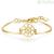 Snowflake bracelet Chakra BHK444 316L steel with Gold PVD