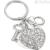 Keychain heart and key Morellato SD0307 steel Magic collection