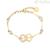Brosway Chakra bracelet with crossed hearts BHKB048 316L steel PVD Gold with zircons