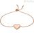 Fossil heart bracelet woman JF03361791 steel with crystals