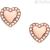 Fossil heart earrings woman JF03362791 steel with crystals