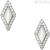 Women's Fossil rhombus earrings with mother of pearl JF03657040 steel with Classic crystals