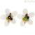 Ottaviani flower earrings 500536O metal with agate stone and mother of pearl
