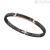 Zancan carbon bracelet man Hi-Teck EHB262 black PVD steel