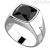 Ring man Zancan ESA005 925 silver with onyx Cosmostone collection
