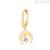 Brosway Chakra half moon earring BHKE008 316L steel PVD Gold with crystal