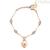Brosway Chakra heart bracelet BHKB021 316L steel PVD Rose Gold with crystal