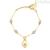 Brosway Chakra heart bracelet BHKB020 316L steel PVD Gold with crystal