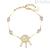 Brosway Chakra dream catcher bracelet BHKB032 316L steel PVD Gold with crystal