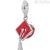 Woman's Rosy Graduation Hat Charm RZ133R Silver 925 Stories collection