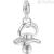 Woman's Rosy Pacifier Charm RZ022R 925 Silver with zircons Stories collection