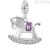 Rocking horse charm Rosato woman RZ026R 925 Silver Stories collection