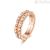 Double Cubic Ring Rosé RZA014C 925 Silver with zircons