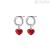 Pink heart lobe earring Mix and Match RZO013 925 Silver Stories collection