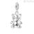 Rosé teddy bear charm for women RZ027 925 Silver Stories collection