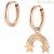Rainbow earrings Rose Gold Nomination Magic 028406/044 steel with zircon