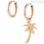 Rose Gold palm earrings Nomination Magic 028406/047 steel with zircon