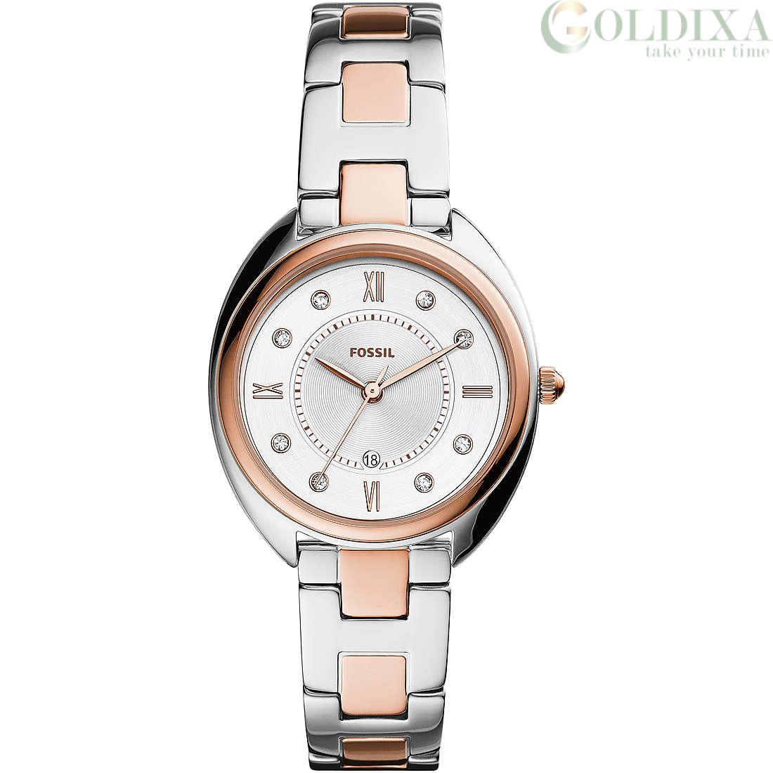 Amazon.com: Fossil Women's Raquel Quartz Stainless Steel and Leather  Three-Hand Watch, Color: Rose Gold, Brown (Model: ES5307) : Clothing, Shoes  & Jewelry