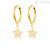 Stroili yellow gold star earrings with zircons 1416871 Bon Ton collection