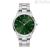 Orologio Daniel Wellington Iconic Link Emerald 40mm Silver uomo DW00100427 quadrante verde