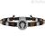 Kidult Horseshoe bracelet man 731912 cord and tiger eye Symbols