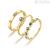 Three Brosway Symphonia BYM94C golden rings in 316L steel with crystals size 16