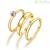 Three Brosway Symphonia BYM96C golden rings in 316L steel with crystals size 16