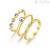 Brosway Symphonia BYM92C gilded rings set in 316L steel with Swarovski size 16