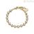 Symphonia Brosway golden bracelet BYM78 316L steel with white Swarovski