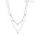 Symphonia Brosway double strand necklace BYM81 316L steel with Swarovski