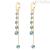 Symphonia Brosway golden earrings BYM88 pendants with sapphire Swarovski
