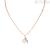 Mother-of-pearl heart necklace and lightning bolt Amen CLMPCURB 925 rosegold silver