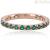 Eternity ring green zircons Mabina woman Silver 925 rose gold 523199-15