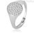 Round silver ring Mabina woman with zircons 523202