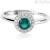Mabina woman emerald silver ring with zircons 523210