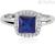 Mabina woman sapphire silver ring with zircons 523212
