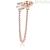 Pink silver single earring with light point chain Mabina woman 563427