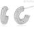 Silver earrings with zircons Mabina woman 563429