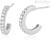 Silver semicircle earrings with zircons Mabina woman 563435