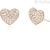 Orecchini cuore con zirconi Argento rosato Mabina donna 563440