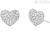 Heart earrings with zircons Silver Mabina woman 563441