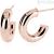 Mabina woman 563444 shiny rosy silver hoop earrings