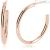 Semicircle earrings Shiny rosy silver Mabina woman 563450