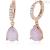 Mabina Silver rose earrings with quartz woman 563402