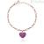 Mabina rosy heart ruby bracelet woman 533465 925 silver